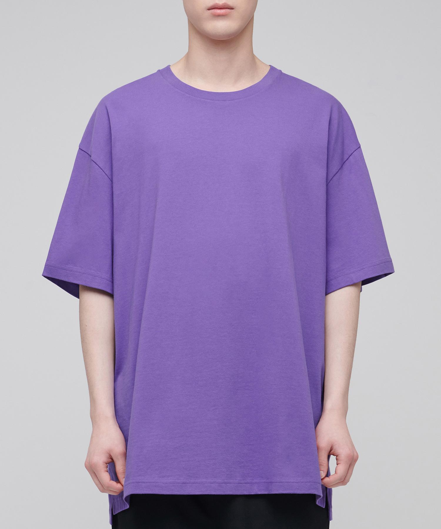 Musinsa Стандартная оверсайз футболка с круглым вырезом [Hero Purple] Hero Purple/L