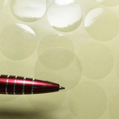 1000 15 mm číre okrúhle nálepky okrúhle priehľadné štítky kruhové PVC tesniace štítky