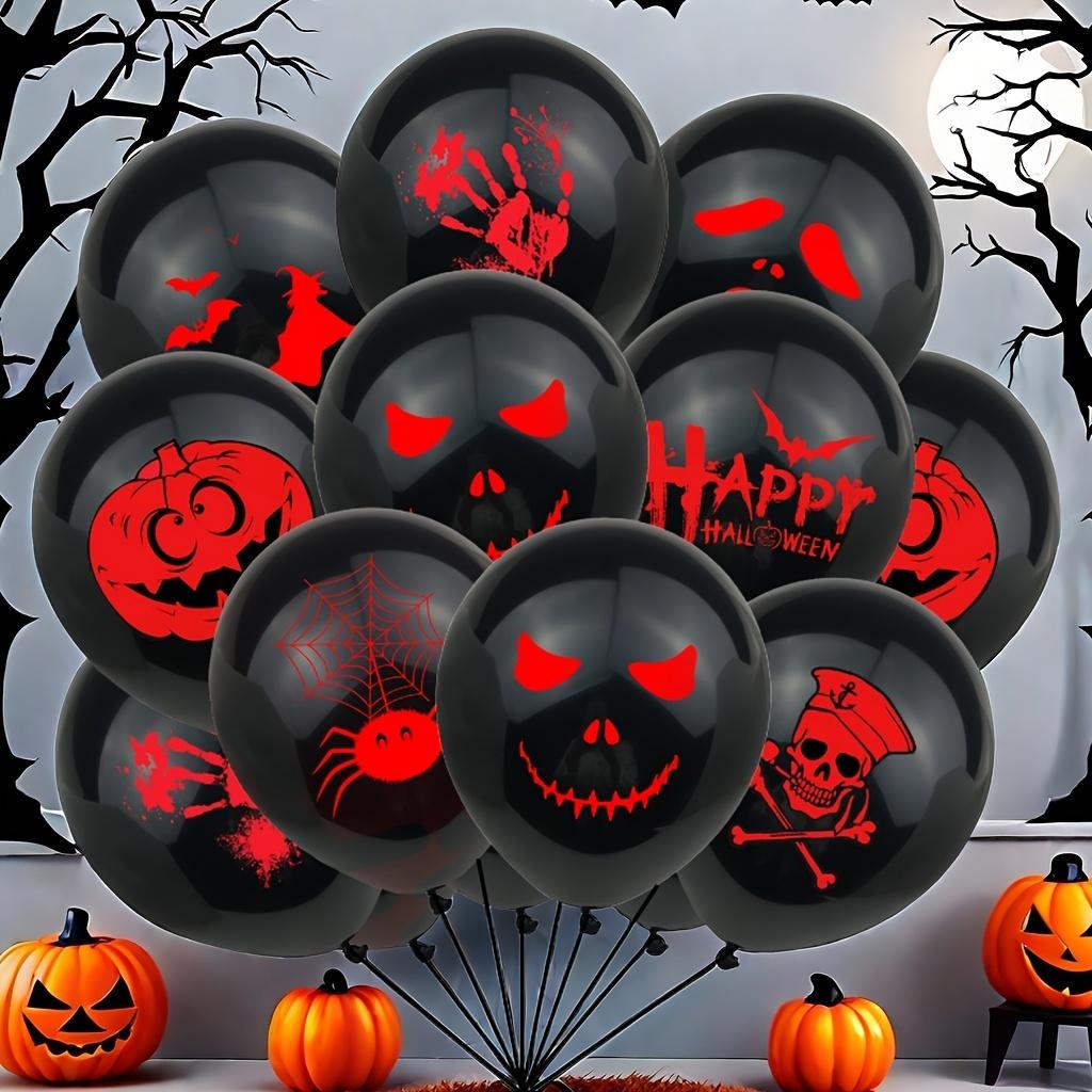 10/30/50pcs Halloween Balloons Decoration Bat Print Latex Balloon Black Red Decorative for Halloween Party Home Decor