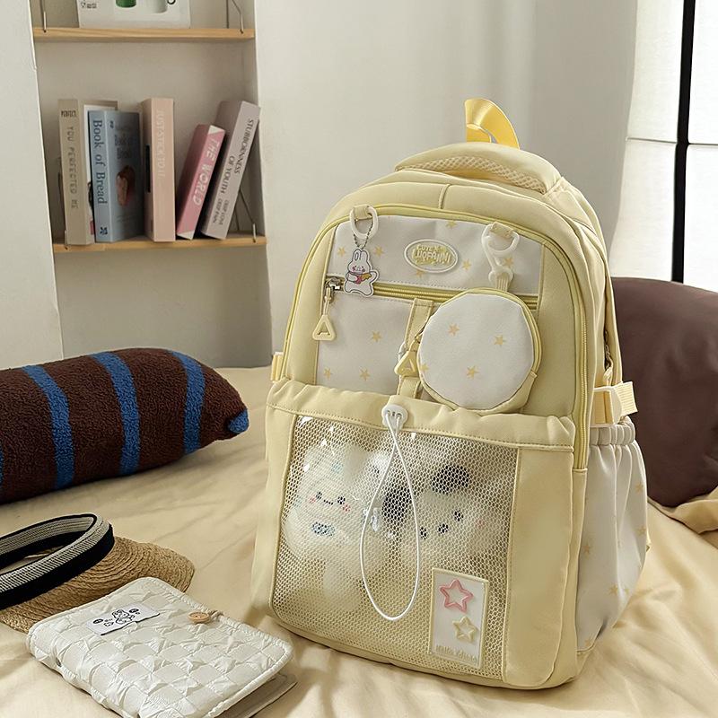 Zaino Ins giapponese nuovo ad alto valore, fresco e dolce, borsa pain, zaino leggero e di grande capacità per studenti delle scuole medie e superiori