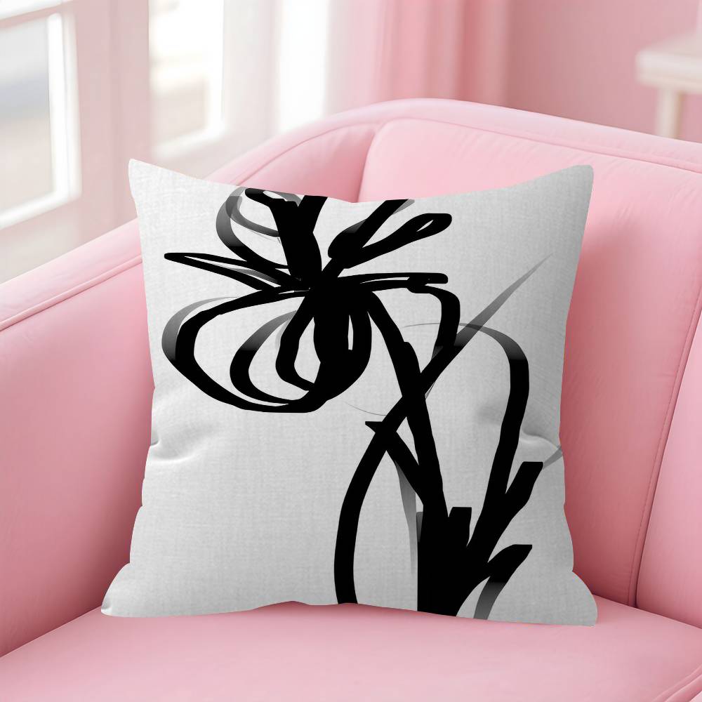 Minimalism Black And White Pillowcases Home Bedding Decorative Pillow Cover Wedding Super Soft Pillow Case
