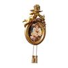 Oval Photo Frame Ornate Picture Vintage Style Embossed Cherub Figurines Tabletop Wall