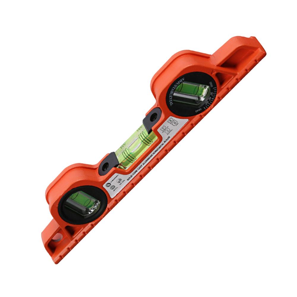 Magnetic Angle Finder Protractor Bubble Spirit Levels Aluminum Alloy Thickened Strong Magnetic Torpedo Ruler Angle Locator Tool