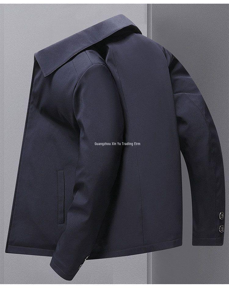 Dad's Autumn/Winter Cotton Jacket for Elderly Men (50-70) with Velvet Lining
