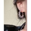 No Spirit, No Spirit ~ Flash Zircon Crystal Earrings 2025 New Arrival Best Selling Earrings Female Niche Style Temperament Entry Lux Ear Studs