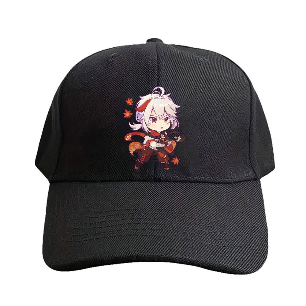 Genshin Impact Kazuha Chibi Cap Summer Woman Man Adult Casual Fashion Casual Adjustable Fishing Hat Sun Hat