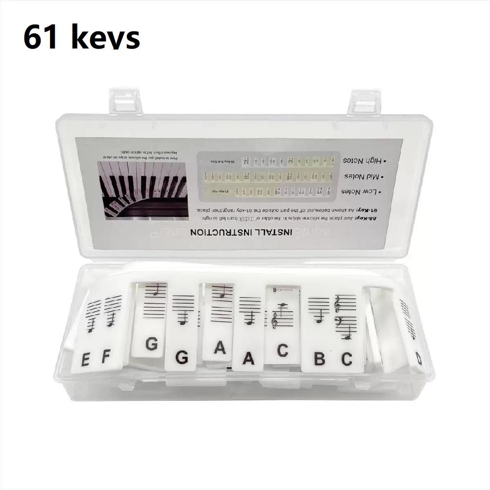 Наклейки на клавиши пианино, подходят для пианино с 88/61 клавишей, съемные наклейки с нотами для клавиатуры пианино, для обучения игре на пианино, для начинающих