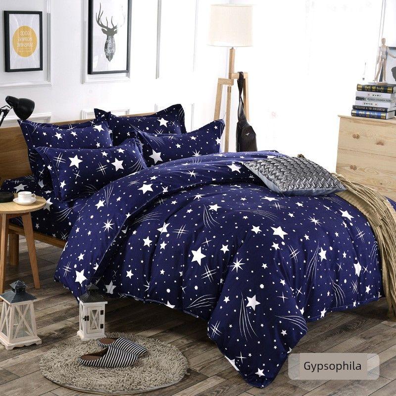 

Простыня цельная Студенческое общежитие Набор из трех предметов 1,2 м Постельное белье 0,9 Одеяло Односпальное 1,5 м Пододеяльник Набор из четырех предметов 1.2m Bed Sheets three-piece set Gypsophila