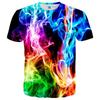 Bunte Lightning 3D Grafik T-Shirts Y2k Herren Freizeit Harajuku Street Kurzarm Tops Damen Mode Ice T-Shirt Kind Übergroße T-Shirts