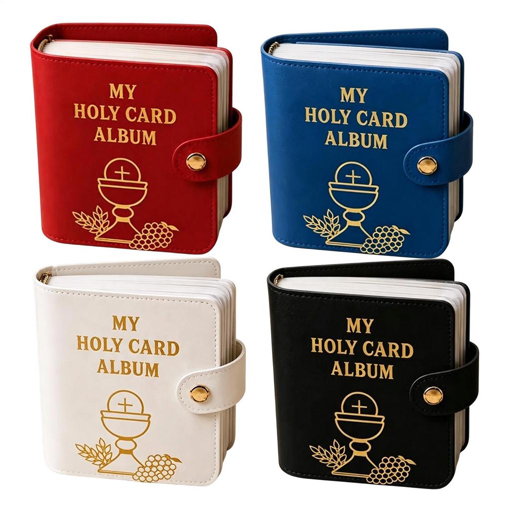Holy Card Holder with 20 Sleeves Portable Carrying Case Booklet Holy Card Holder Book Organizer Case for Church Personal Prayer