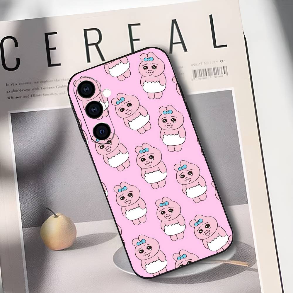 Cartoon O-Opanchu Usagi Phone Case For Samsung Galaxy A73,A72,A71,A70,A53,A52,A51,Soft Silicone Black Cover