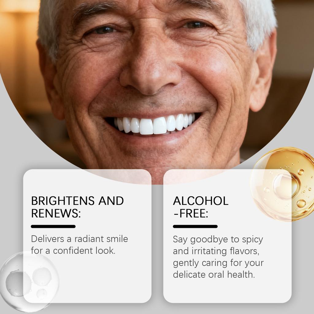 Daily Herbal Mouthwash Fresh Clean for Plaque & Bad Breath Natural Freshness Family Portable