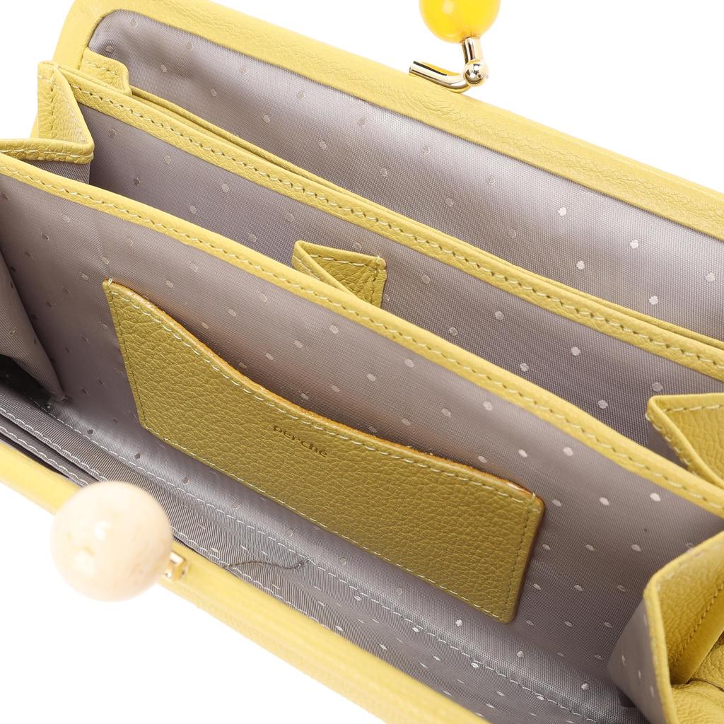 Acrylic clasp long wallet, women's genuine leather wallet
