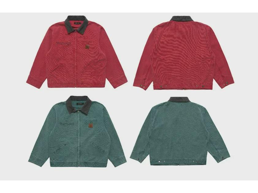 Lawfoo American Vintage J97 Unisex Retro Color-Block Lapel Casual Jacket