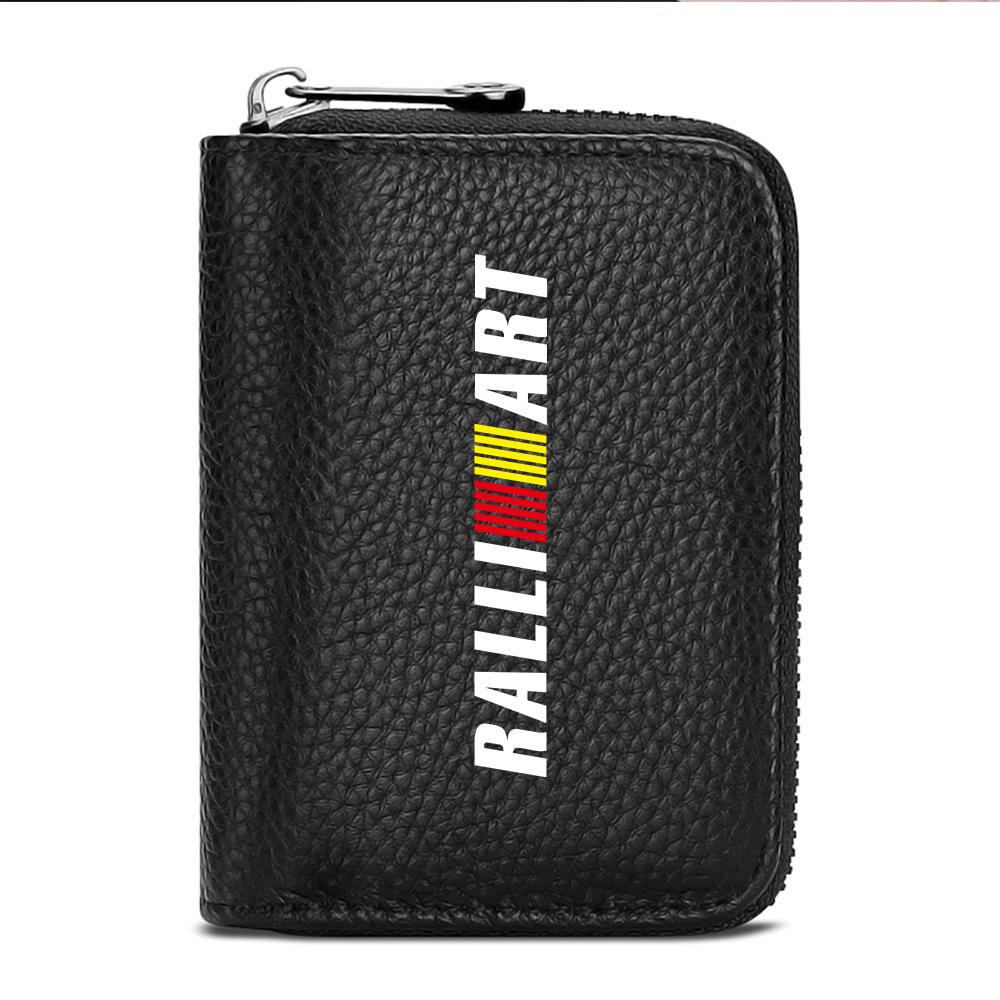 1pcs Car Wallet Driver License Credit Card Storage Case Car Organizes for Mitsubishi L200 Colt Evolution Mirage Cross Grandis LO7