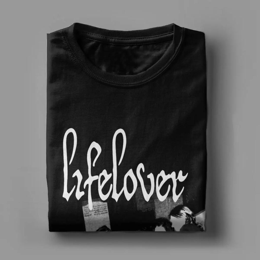 Pánská trička Lifelover Band Oblečení z čisté bavlny Legrační trička s krátkým rukávem a kulatým výstřihem Trička s grafickým potiskem