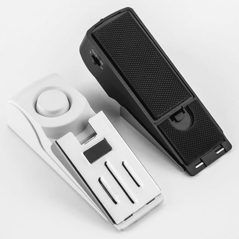 3pcs Upgraded Door Stopper Alarm Portable 120db Wedge Security Floor Door Stops Adjustable Sensitivity for Home Dormitory Travel