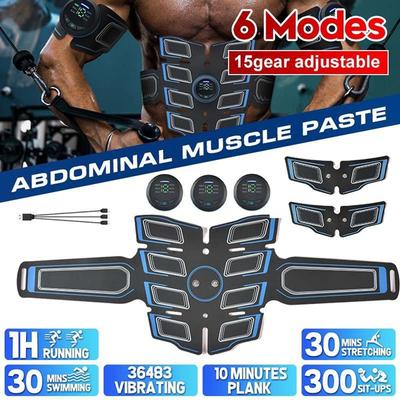 Ems estimulador muscular abdominal treinador usb conectar abs equipamentos de fitness engrenagem treinamento músculos eletroestimulador toner massagem