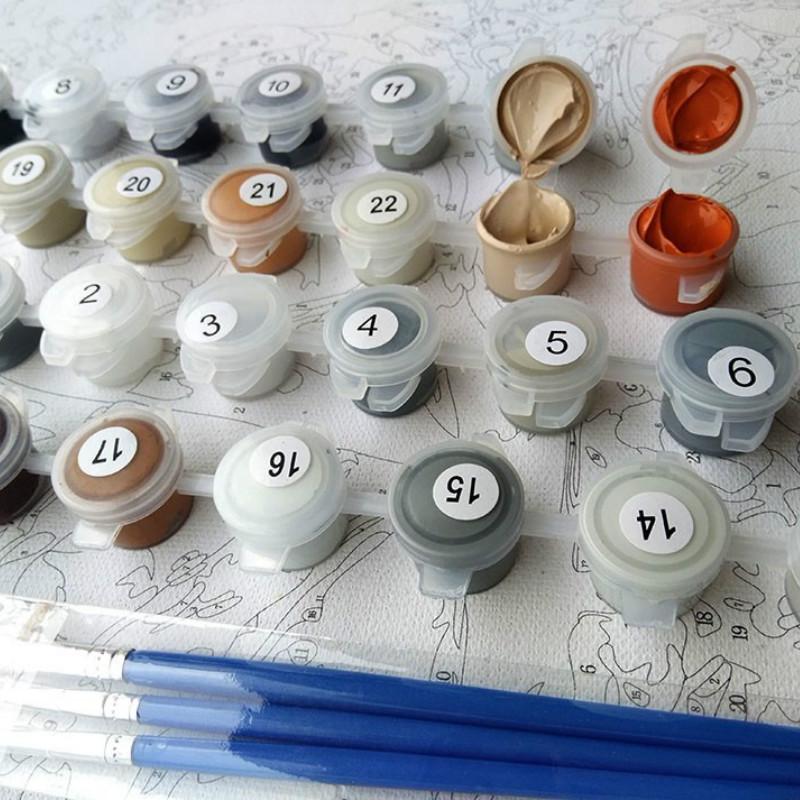 Frameless Fantasy Rural DIY Painting By Numbers Modern Wall Art Canvas Painting Hand Painted