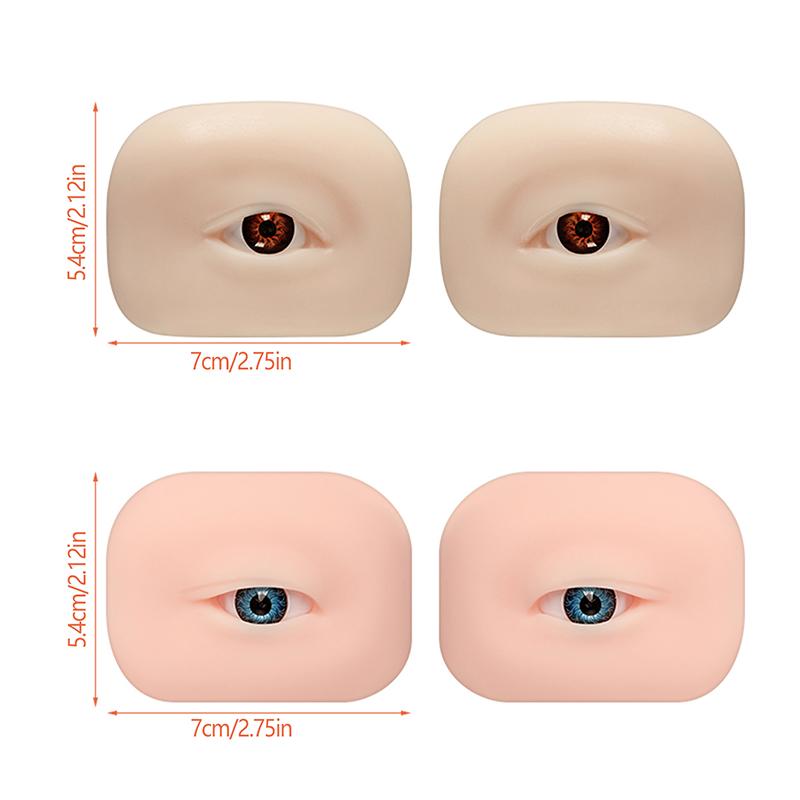 Modulo di Allenamento per Trucco in Silicone 5D Ciglia Sopracciglia Occhio Stereoscopico Strumento di Allenamento per Trucco Occhi