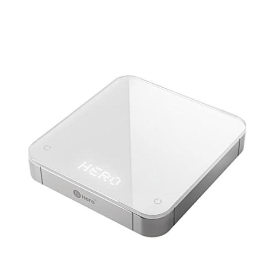 

HERO Coffee Brewing Coach Multifunctional Electronic Coffee Scale with 0.1g Increments, High Precision V60 Tare, Timer, USB Rechargeable, LED