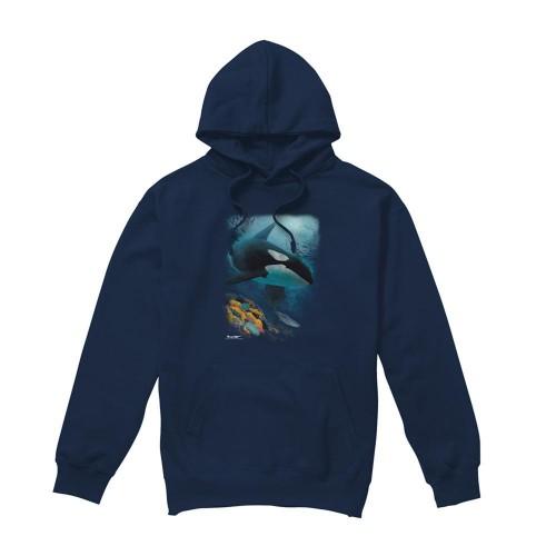 Wildlife Unisex Adult Salmon Hunter Orca Pullover Hoodie