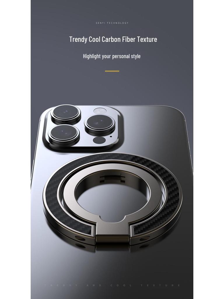 MagSafe Three-Fold Double-Sided Magnetic Phone Ring Holder for Apple & Android