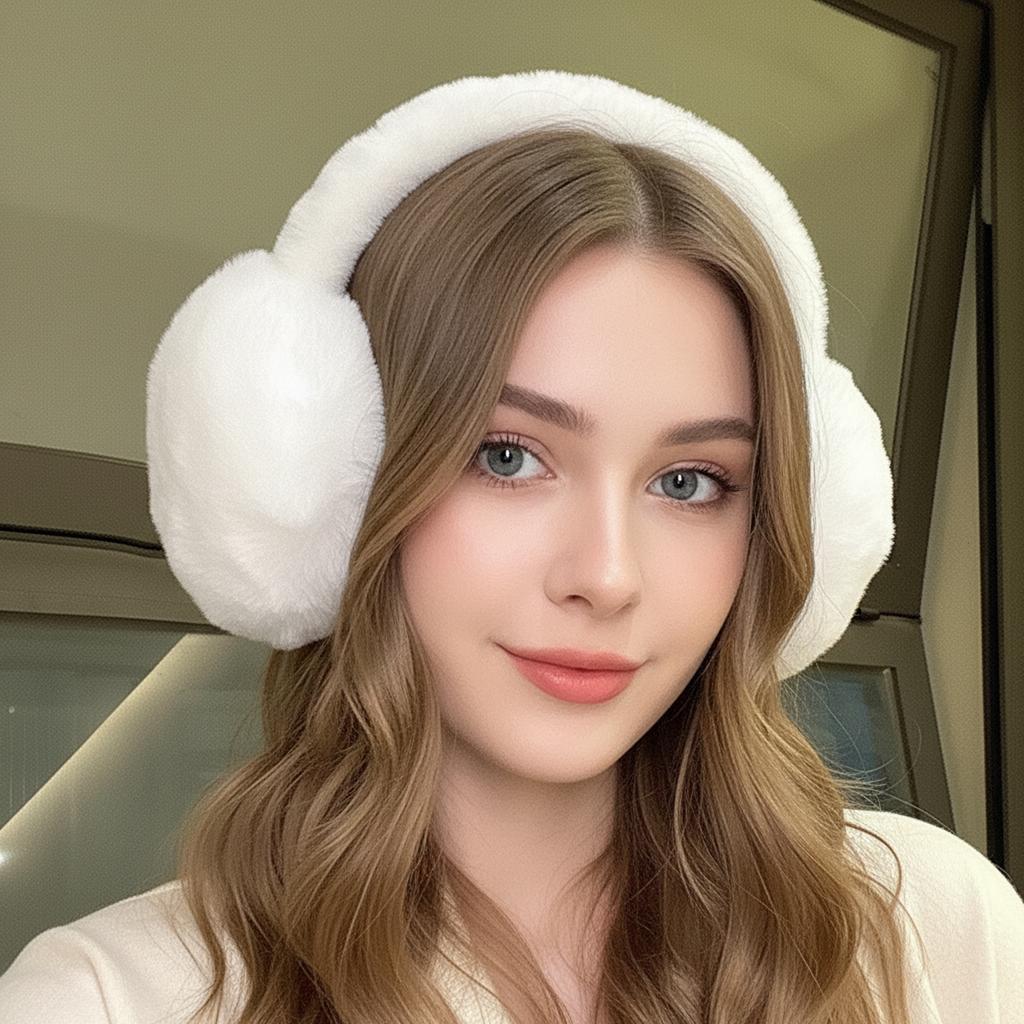 Winter Ear Muffs for Women Cute Plush Warm Ear Warmers Cold Weather Ear Protectors Winter Accessories for Women Earmuffs Girls