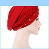 New Asian Style Dome Hat Summer Polyester Beaded Headwrap For Men And Teens