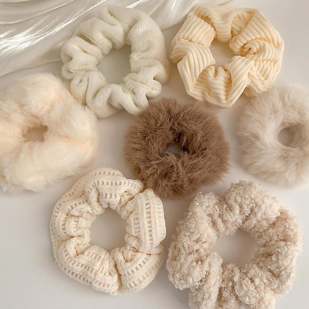 Pack of 7 Stylish Women Hair Ties Scrunchies for Girls Wedding