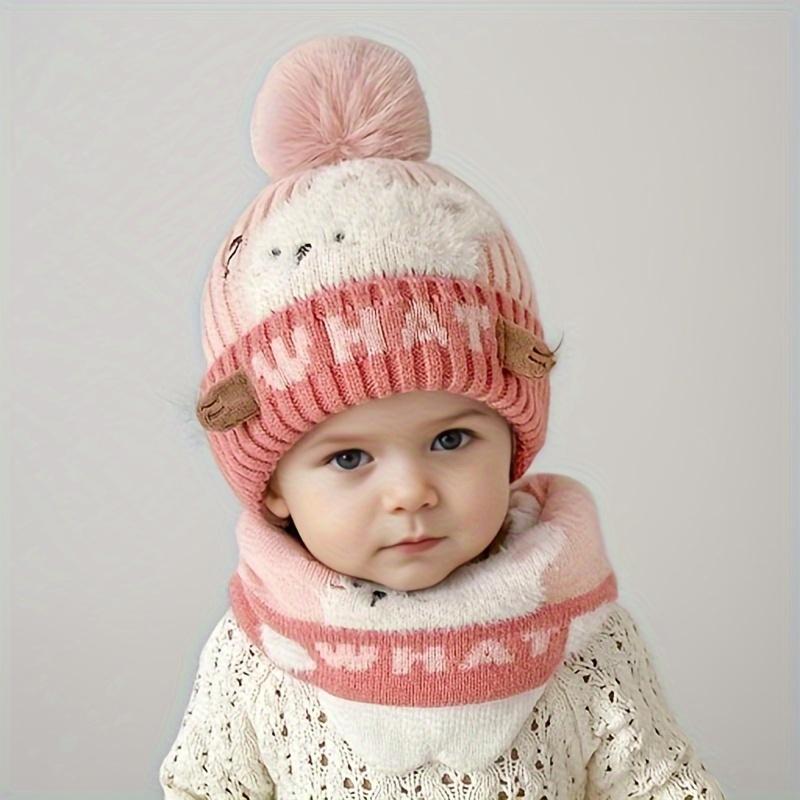 

Hat Autumn and Winter Youngsters s Thickened Warm Ear Protection Hat Scarf Windproof and Cold-proof Hooded Hat 3-8 Years Old 3-8 kid (48-54cm) розовый