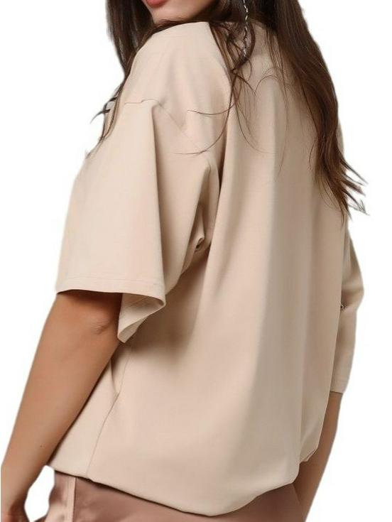 2024 European & American Women's Casual Loose Solid Color Short-Sleeved T-Shirt for Spring/Summer