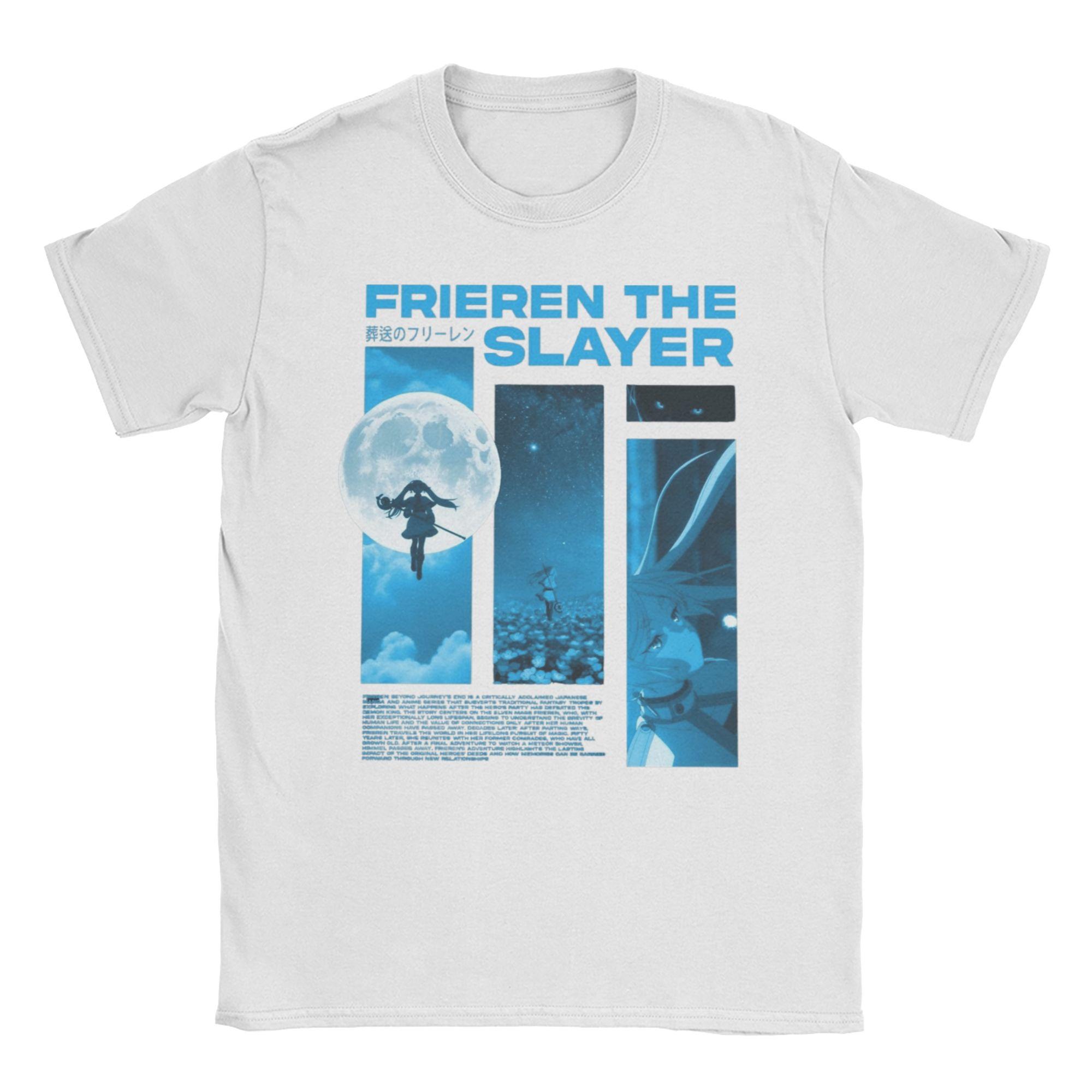 

Frieren in the Hood T Shirt Unisex Women s 100% Cotton Hipster T-Shirt Crew Neck Tee Shirt Short Sleeve Clothing Gift Idea S