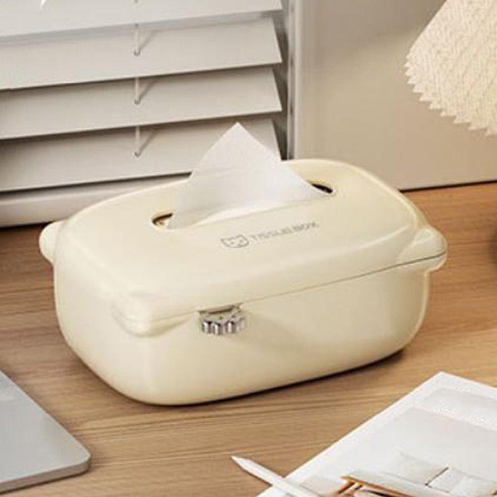 

Beige Napkin Storage Box Large Capacity Paper Extraction Dispenser Cat Claw Tissue Box for Home