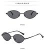 Trendy Euro-American Metal Frame Small Sunglasses for Women: Retro Street Style with High-End Appeal