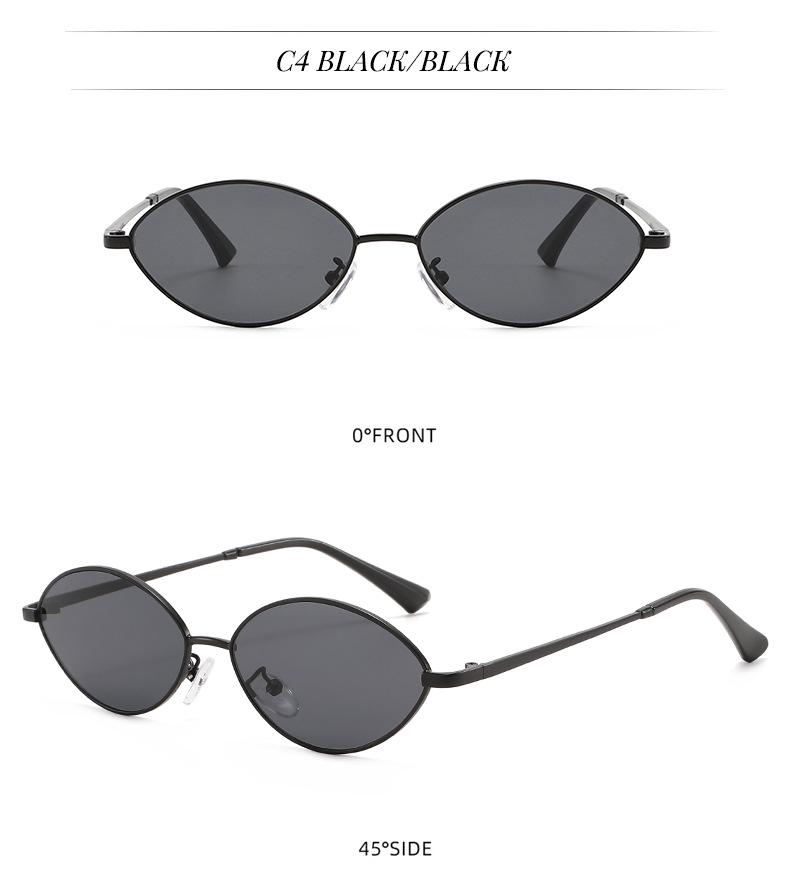 Trendy Euro-American Metal Frame Small Sunglasses for Women: Retro Street Style with High-End Appeal