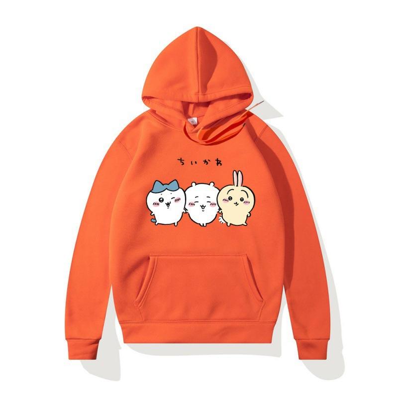 Anime manga Kawaii Chiikawa print hoodie for men and women