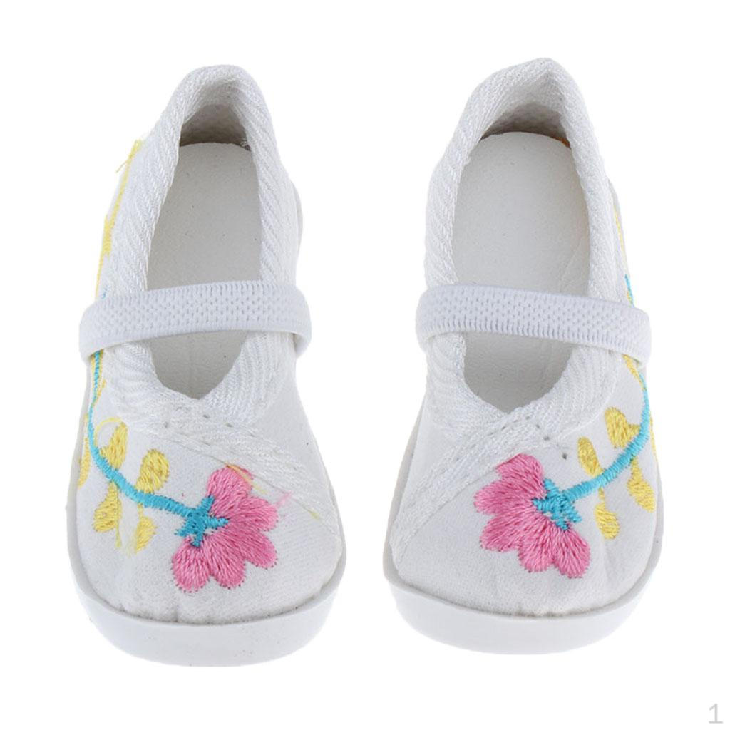 

Милые туфли с вышивкой / 3 куклы BJD, аксессуары для одевания, белые