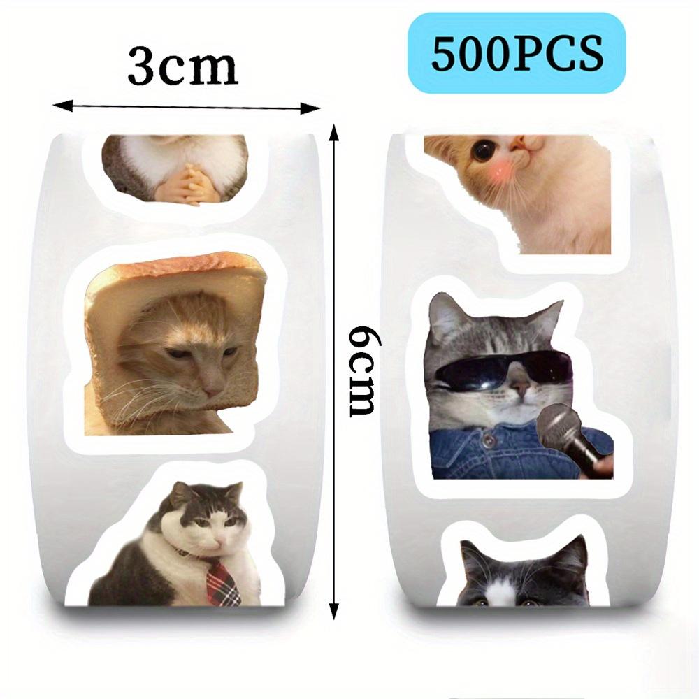 500pcs/roll Funny Cats Stickers DIY Graffiti Phone Laptop Notebook Suitcase Sticker