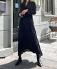 Ppaeppae Belt Set Wrap Style Pleated Long Dress