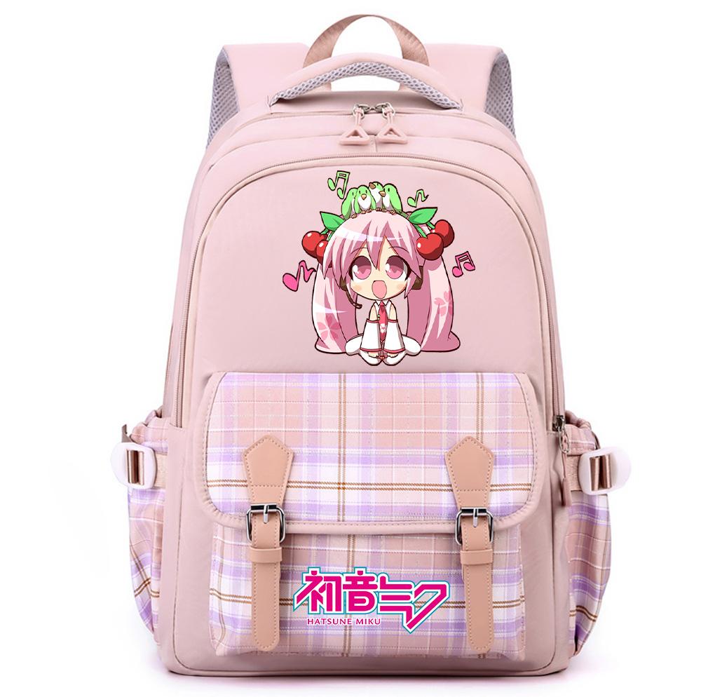 Anime Hatsune Miku Printed Large Capacity Backpack for Teenger Student Girl Boy Schoolbag Bookbag Women Waterproof Travel Bag Bookbag Mochila Gift
