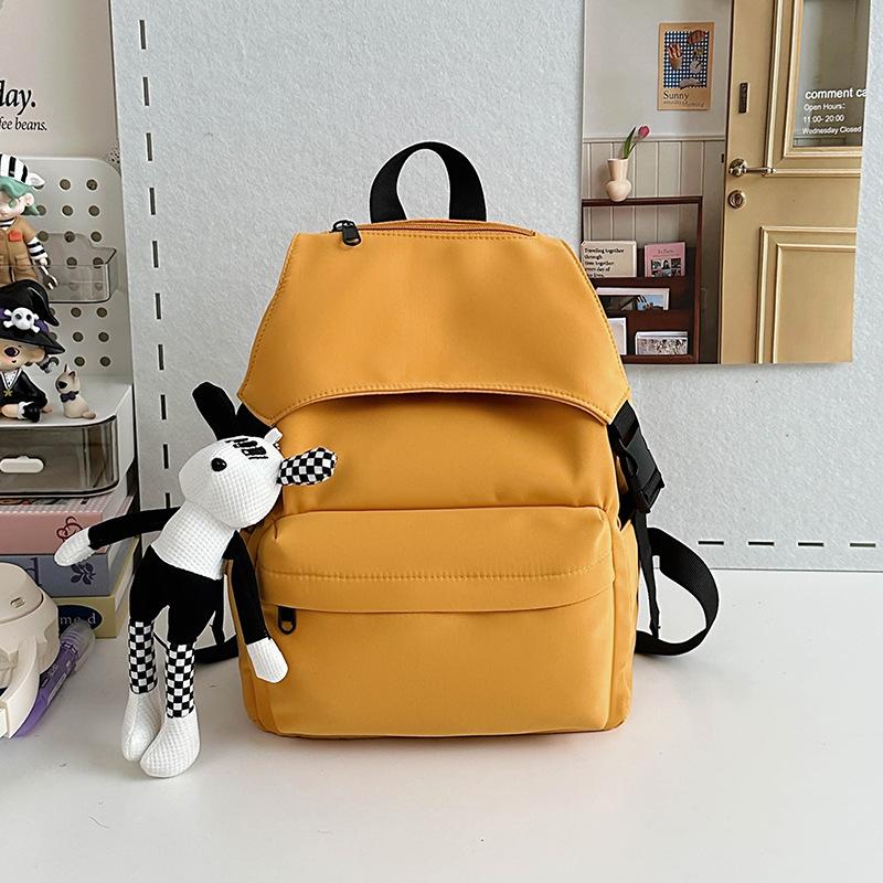 Casual fashion solid color backpack new college student schoolbag going out travel backpack