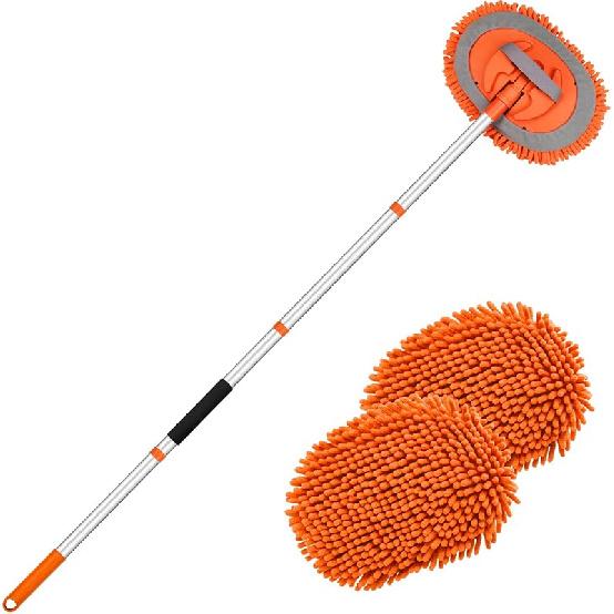 Ordenado 62" Car Wash Brush Kit Mitt Mop Sponge with Long Handle Chenille Microfiber Car Cleaning Brush Kit Supplies Car Washing Mop Kit Car Care Kit