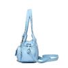 2025 Summer Fashion Blue Shoulder Bags For Women Small Shopper Bag Solid Color Soft Leather Crossbody Handbag Lady Travel Tote Bag