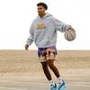 Trendy Brand Men's Quick-Dry Mesh Shorts - American Summer Style for Outdoor Sports & Beach