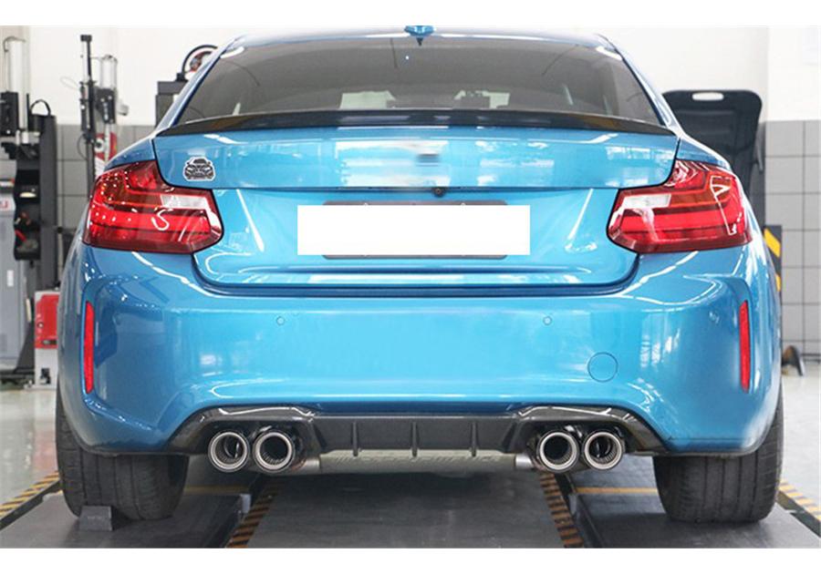 4X 66-93mm Real Carbon Fiber Exhaust Tip Pipe For BMW M2 F87 M3 M4 M5 F10 M6