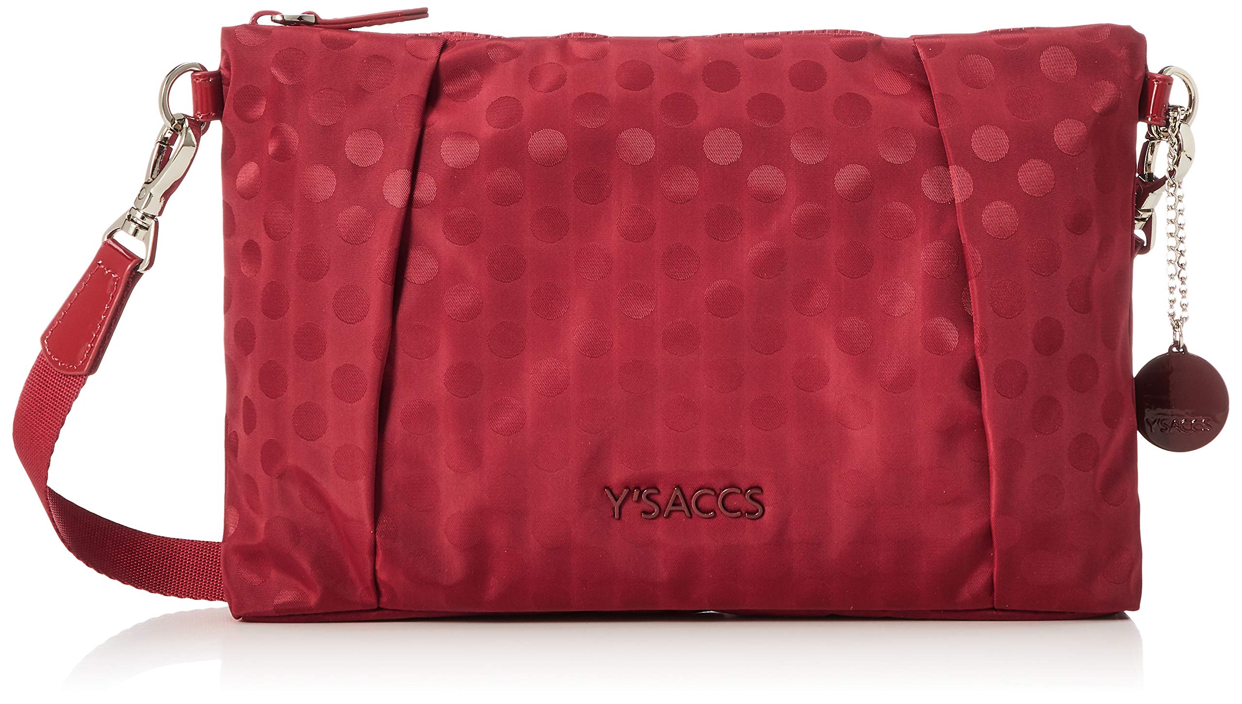 

Сумка на тонком плечевом ремне в горошек для вина [Isaac] Женская, винный