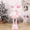 Pink Christmas Doll Decorations Santa Claus Snowman Elk Pink Sequin Telescopic Doll Home Xmas Ornaments Kids Gifts 2025