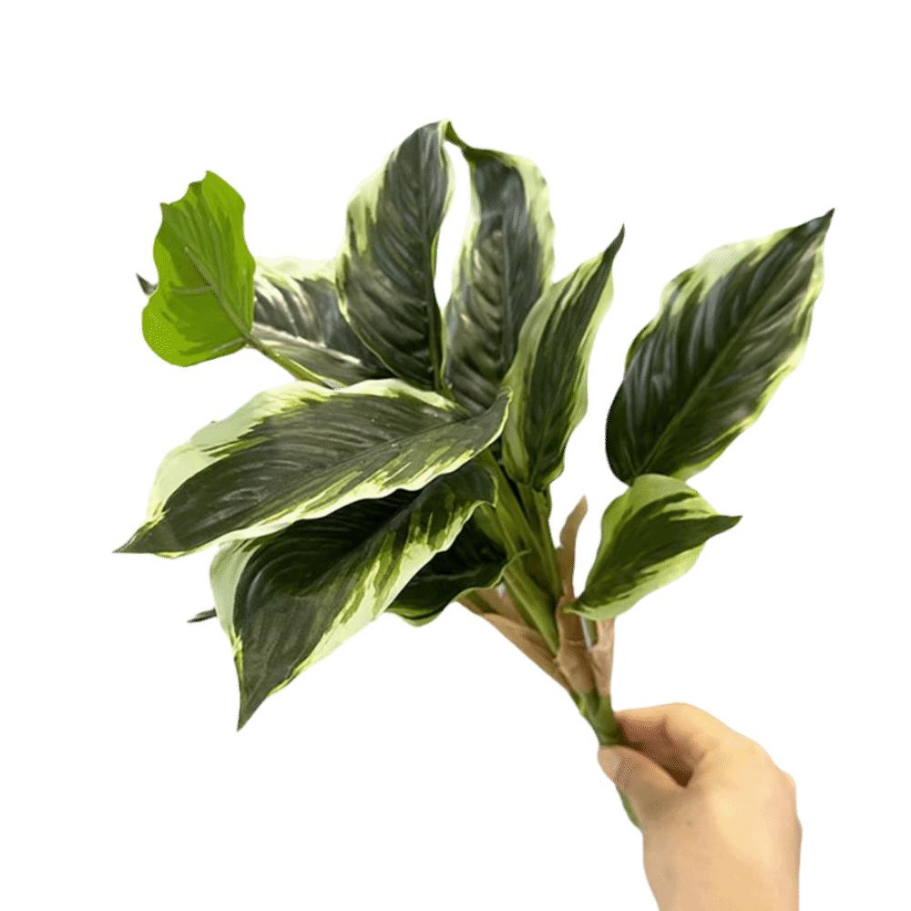 Creative 14 Leaves Artificial Plant Evergreen Green Scene Making Greenery Leaves Photo Props Plant Wall Wedding Ornament