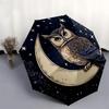 1pc Moonlit Wisdom Umbrella with Plastic Handle,Suitable for All Seasons Home Travel Outdoor UmbrellaDD1374